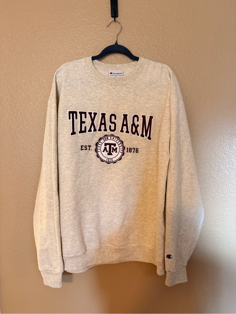 Champion Texas A&M Crewneck Sweatshirt - Oatmeal Heather